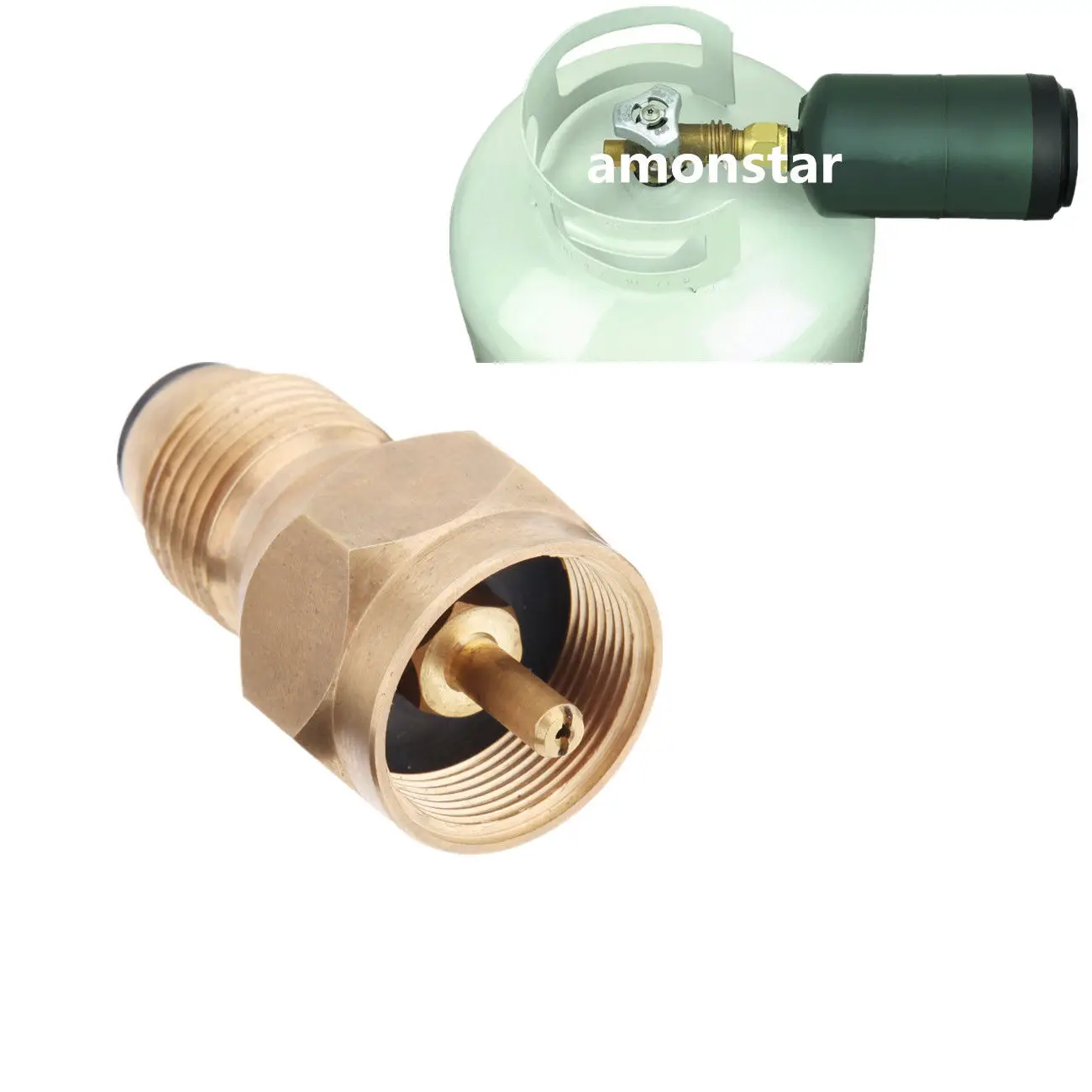 

Propane Refill Adapter 1 lb Cylinder LPG Gas Tank Coupler Heater Outdoor Campers