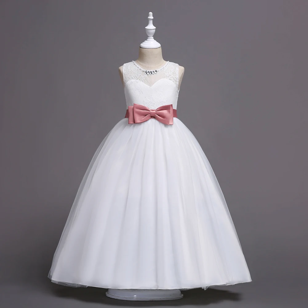 Модная европейская детская одежда; вечерние платья для девочек; детское праздничное платье для девочек; цвет розовый, красный, синий, белый