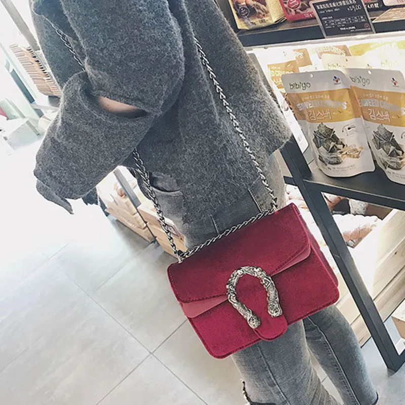 Fashion Women Hot U Lock Leather Shoulder Bag INS Popular Luxury Female Design Personality Handbag Ladies Chain Crossbody SS3499 (9)