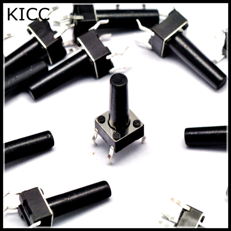 

100Pcs Touch micro switch 6*6*17MM DIP4 Push Button Switch 6x6x17