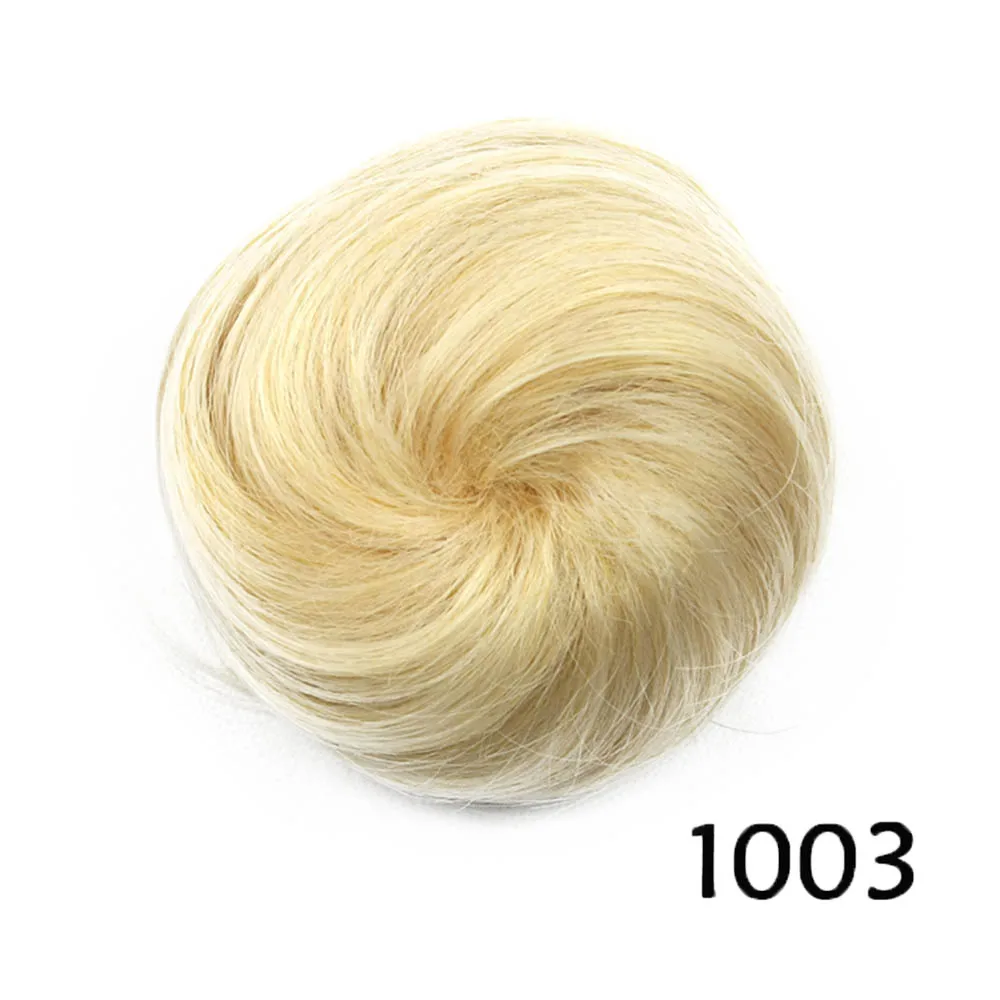 Gres Термостойкое волокно Женская резиновая лента черный/Блонд/коричневый пончик-шиньон синтетические булочки для волос 8 цветов