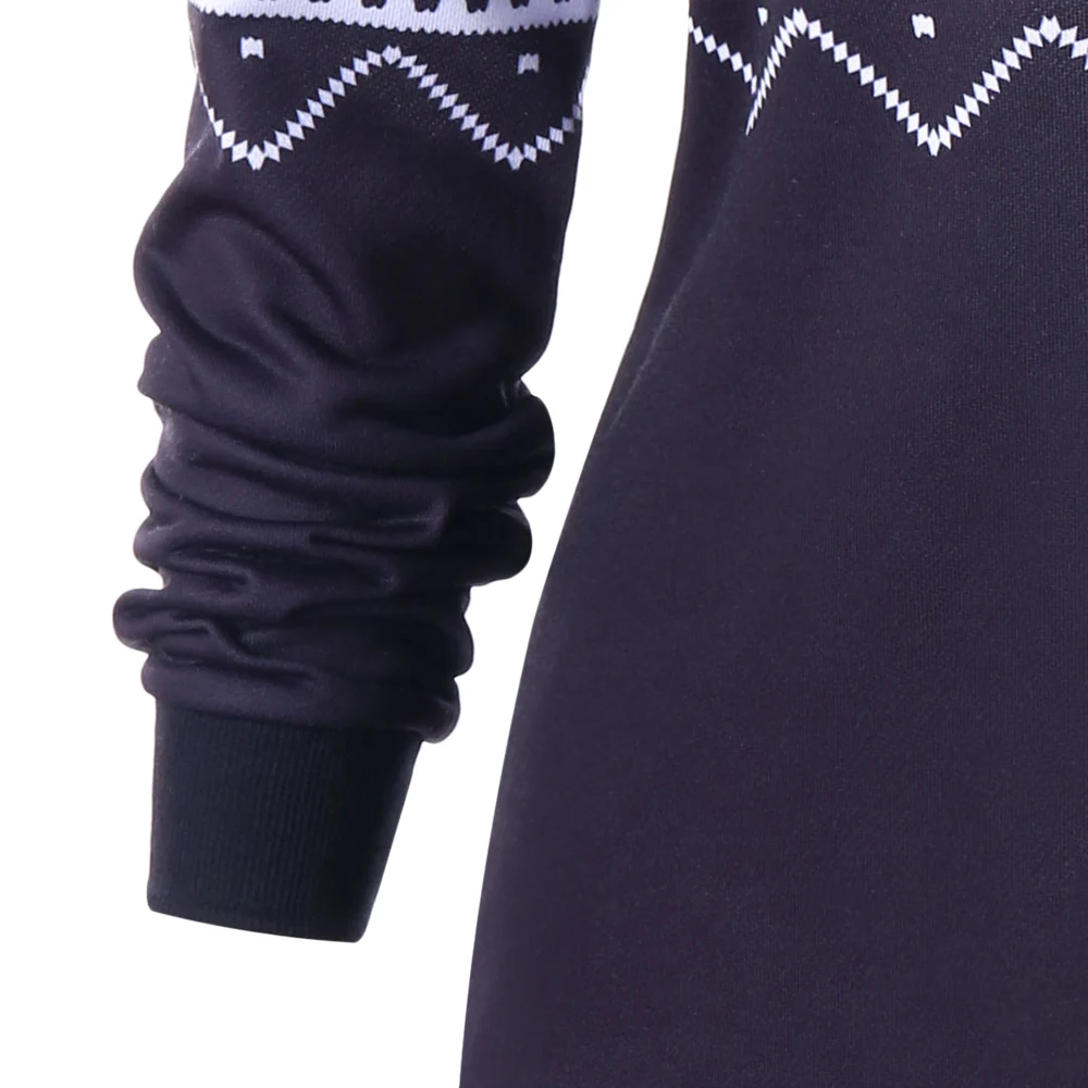Женская одежда плюс размеры XL-5XL косой средства ухода за кожей Шеи Снежинка геометрический Пуловер Осень Толстовка повседневное