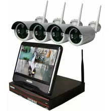 ЮСА 4CH Беспроводной сеть NVR Kit 960 P 1.3MP WI-FI CCTV Системы ИК Открытый P2P для охранного видеонаблюдения With4PCS IP Камера