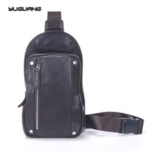 2017 New men’s leather chest bag retro head layer cowhide Xiekua package messenger bag