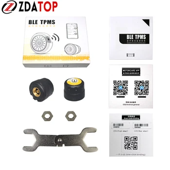 

MOTO TPMS Top Quality TPMS Motorcycle Bluetooth Monitoring 2 External Sensors For IOS / Android In Stock
