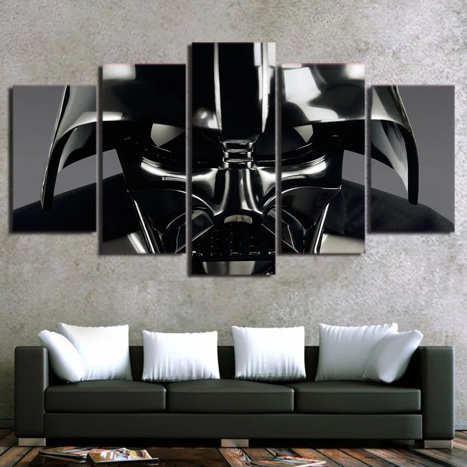 

Modular Painting Wall Art Home Decor 5 Panel HD Pictures Star Wars Poster Movie Character Modern Print Canvas For Living Room