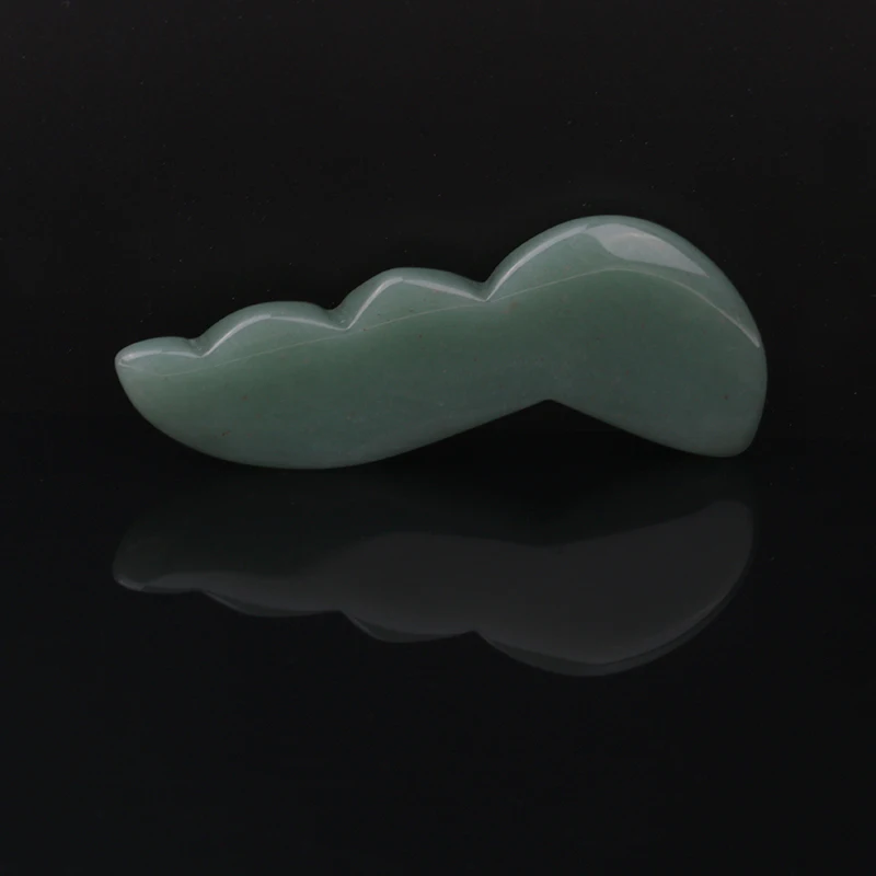 

Body Face Relaxation Beauty Health Care Tool Natural GuaSha Board Green Jade Stone Guasha Cure Massage Tool