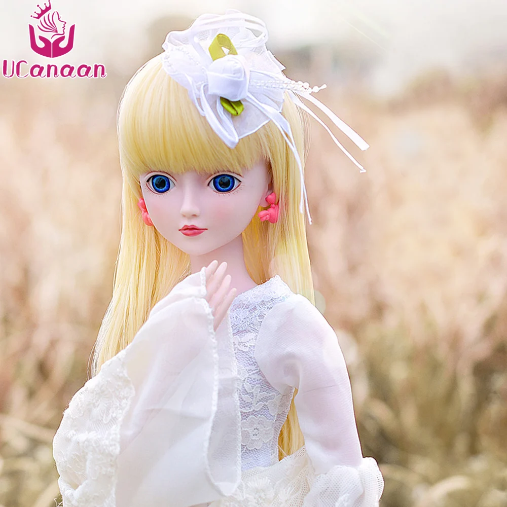 

Ucanaan 1/3 Large BJD/SD Doll Body 19 Joints Rotated Toys Model Reborn Girls Free Make Up Snow Princess For Christmas Gift