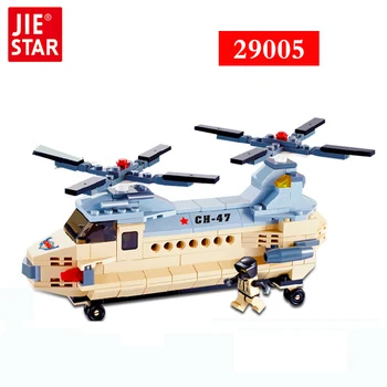 

imulation Military CH-47 Chinook Transport Helicopter Building Blocks Model Educational Assembled DIY Plastic Toys Brick Kids