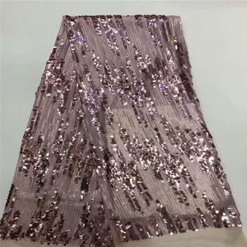 

Embroidery Guipure Cord Lace Fabric High Quality Sequins African Lace Fabrics 2019 Latest Nigerian Lace Fabrics for dress