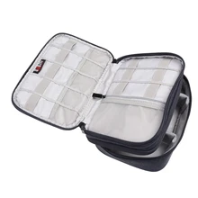 Reise Doppelschichten Große Organizer Tasche Kann Tragen Kabel setzen HDD USB-Stick Wasserdichte Aufbewahrungstasche Elektronische Zubehör