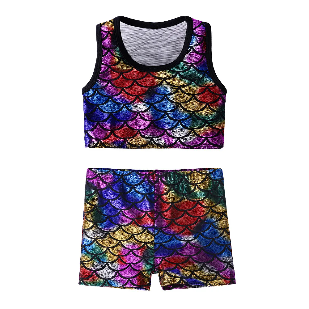

BAOHULU Fashion Dance Ballet Kids Girls Gymnastics Leotards Two sets Top and Short pants Ballet Dance Wear Bodysuit Costumes