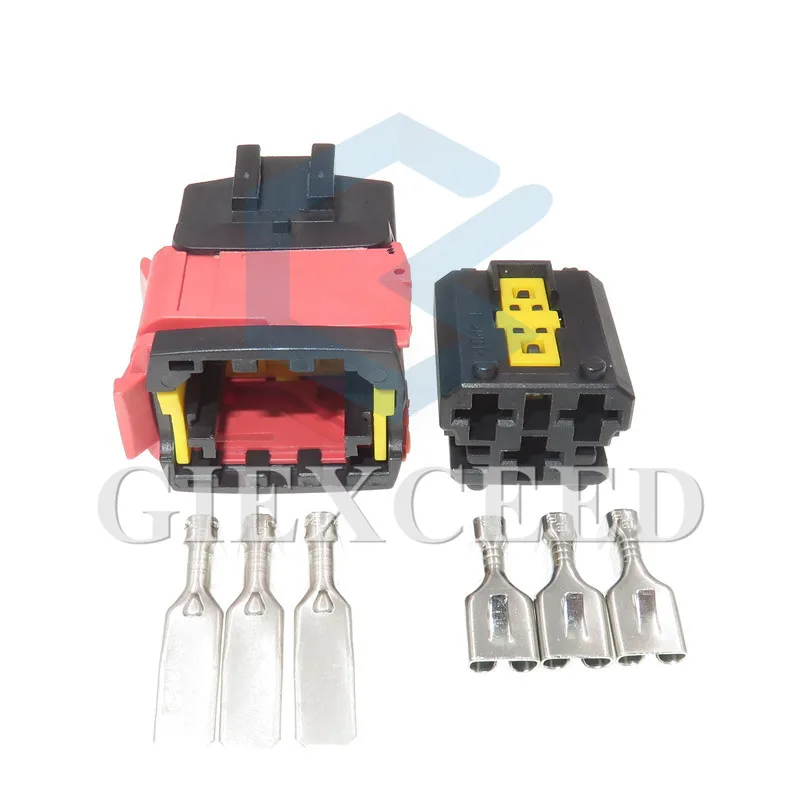 

3 Pin 1544226-1 15442265-2 6.3mm Auto Wire Plug Connector For High Current Wiring Harness Socket