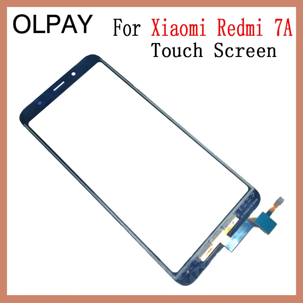 OLPAY 5.45" Touch Screen Panel For Xiaomi Redmi 7A 7 A Touch Screen Sensor Front Outer Glass Repair Parts Free Adhesive+Wipes