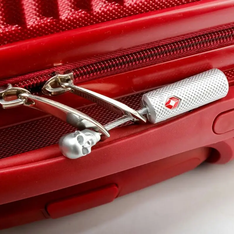 

1pcs Travel Luggage Strap Locks Skull Style Alloy Password Customs Padlocks Suitcase Padlock Lock Sliding Door Lock 30