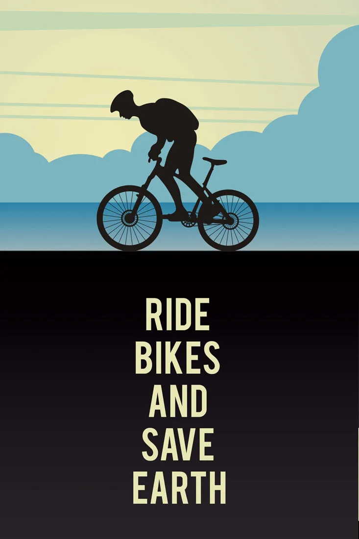 

Ride Bike and SaveEarth Bicycle Vintage Retro Kraft Poster Decorative DIY Wall Canvas Stickers Home Bar Art Posters Decoration K