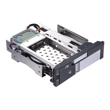 Uneatop Silver panel Aluminum 2.5in SATA hard disk case and 3.5 mobile rack adapter to 5.25 internal hdd enclodure