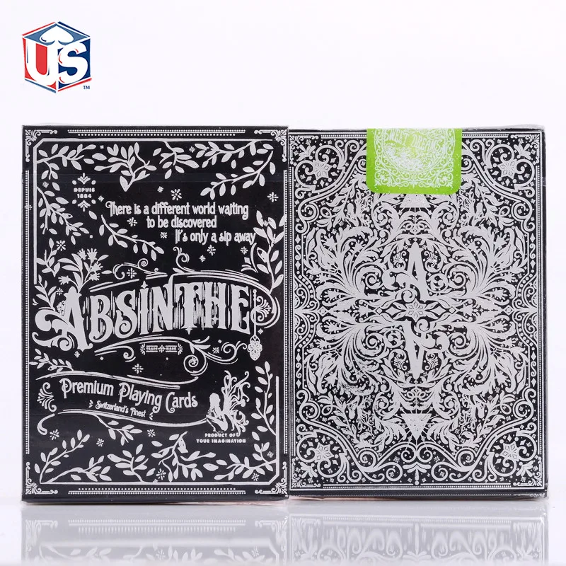 

1 Deck Absinthe V2 Playing Cards Ellusionist Poker Size Deck Magic Tricks