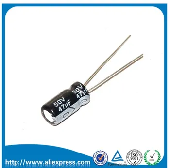 

50Pcs 50V 47UF 47UF 50V Aluminum Electrolytic Capacitor Size 6*12MM 50 V / 47 UF Electrolytic Capacitor