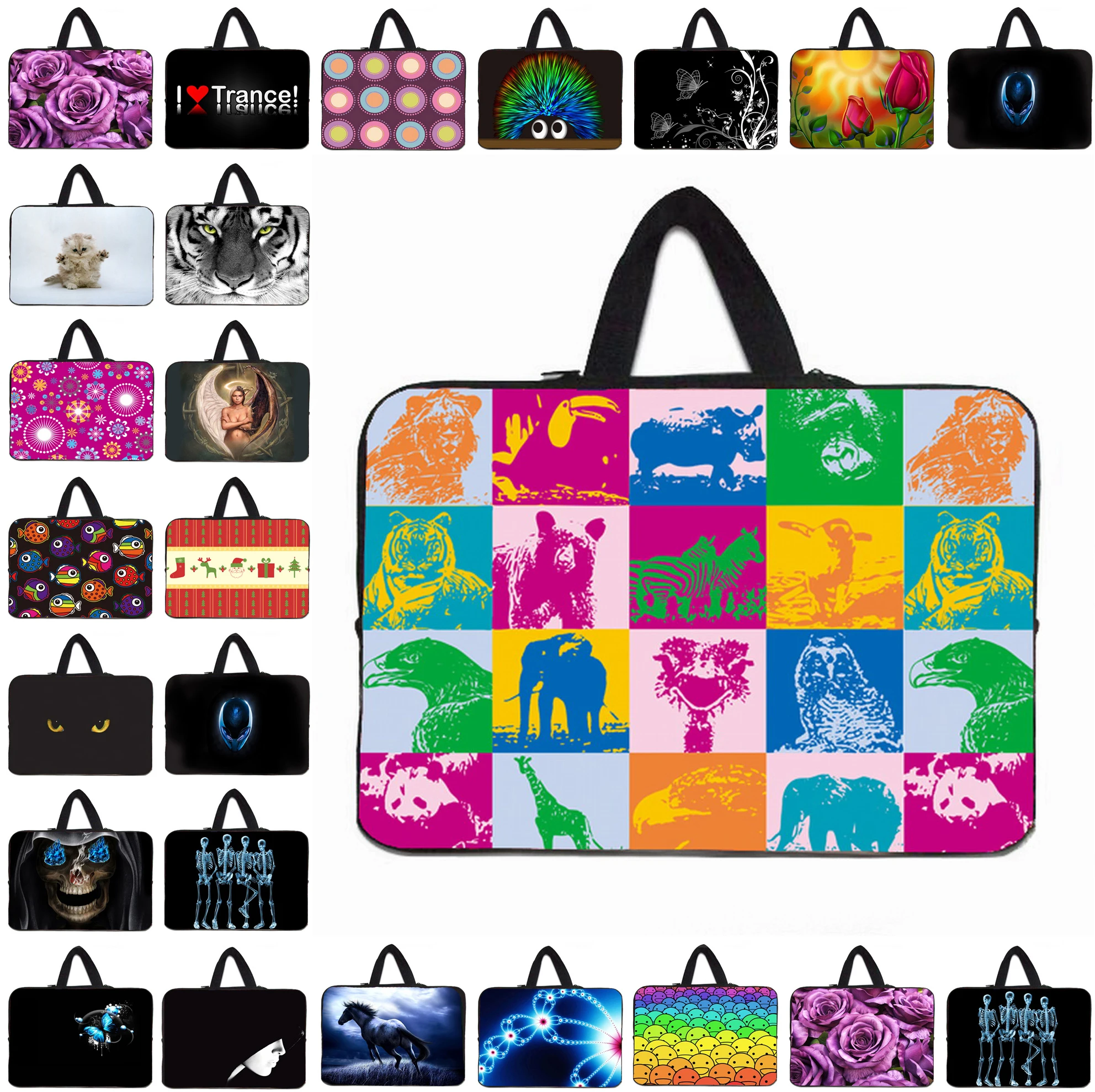 

Universal 9.7 10 10.1 12 13 14 15 17 17.3 inch Tablet Netbook Anti-shock Neoprene PC Cases Bags For Apple Macbook Pro Retina/Air