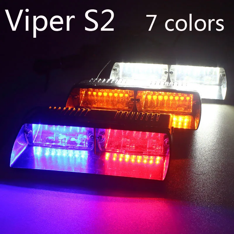 Prix pour Super Lumineux 16LED 48 W Viper S2 Signal clignotant led avertissement lumière Rouge/Bule/jaune/Blanc Police Flash stroboscopique Lumières d'urgence Prix pour Super Lumineux 16LED 48 W Viper S2 Signal clignotant led avertissement lumière Rouge/Bule/jaune/Blanc Police Flash stroboscopique Lumières d'urgence