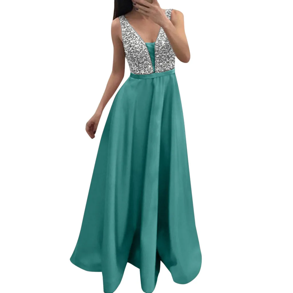 Платье макси размера плюс, женское платье, Vestidos De Festa, с блестками, Jurken, без рукавов, с v-образным вырезом, длинное, вечернее, красное, вечерние, Trendyol Z4