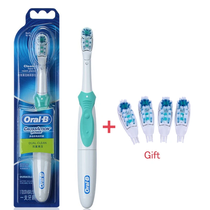 Электрическая зубная щетка Oral B Cross Action для отбеливания зубов электрическая без