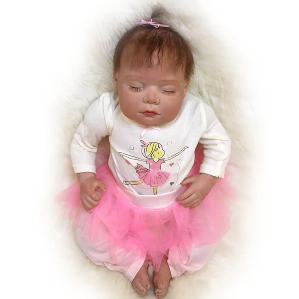 

So Truly Sleeping Girl Model Dolls Silicone Baby Alive Doll 20'' Soft Lifelike Baby Doll Reborn DIY Toys For Children Gifts