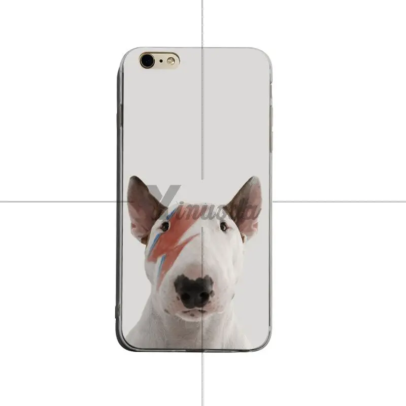 Yinuoda Jimmy Choo Bull Terrier Dog Luxury High-end phone Accessories Case For iPhone X XS XsMax XR 8 7 6Splus Cellphones