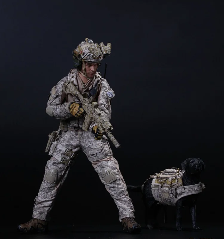 1/6 Спецназ ВМС команда Six DEVGRU Halo фигурка с собачкой Студенческая Модель игрушки