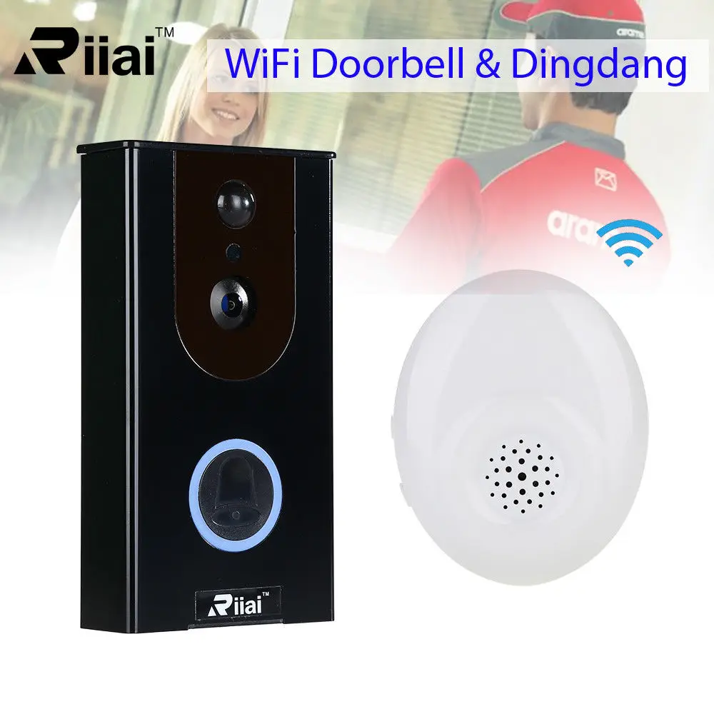 

WiFi Smart Doorbell Wireless HD720P Visual Cam Door Ring with Intercom PIR 2-Way Audio Home Security For Android IOS Smartphone
