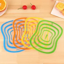 4 шт. противоскользящая разделочная доска для фруктов, Легкая очистка, антибактериальные, матовые, прозрачные, для здоровья, режущие пластины, PP, кухонные инструменты