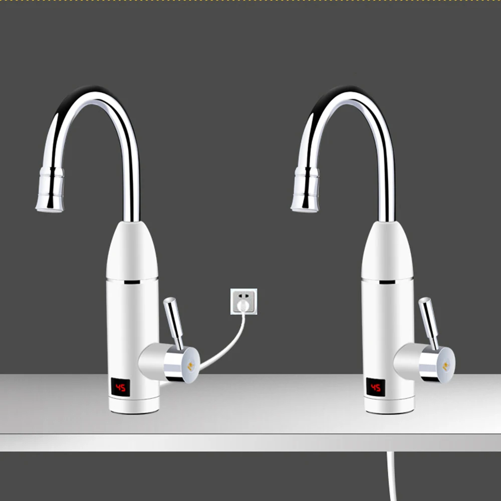 

Kitchen Electric Water Heater Tap Instant Hot Water Faucet Heater Cold Heating Faucet Temperature Display Screen Faucet