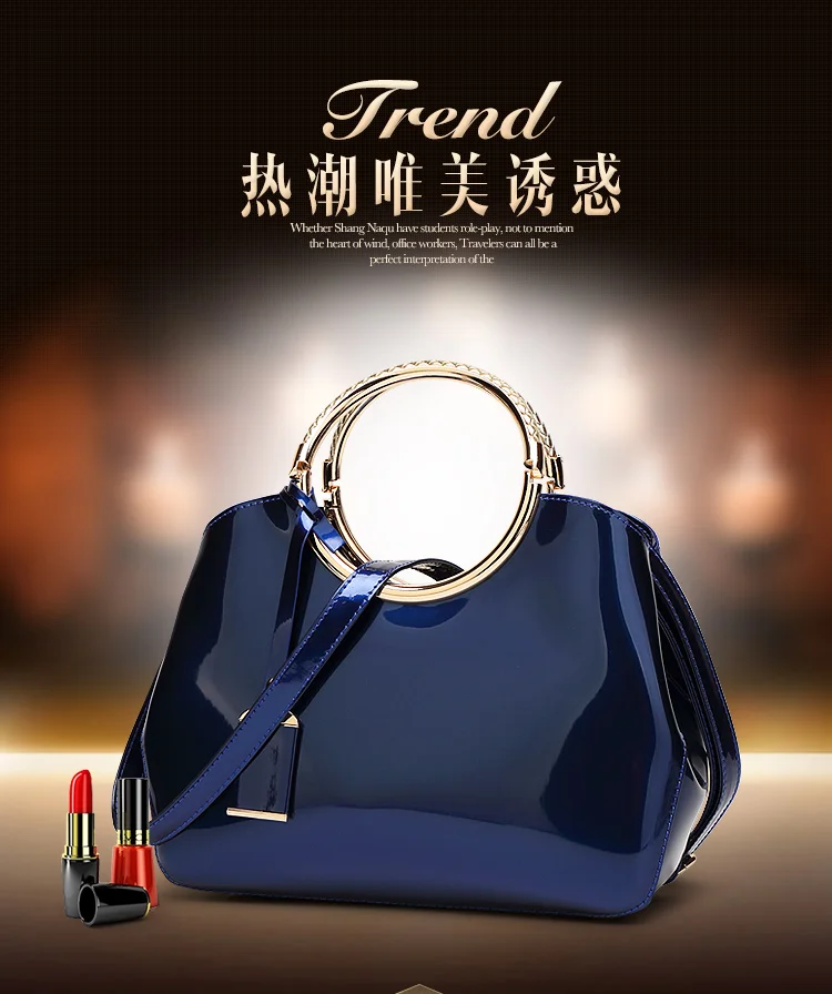 New High Quality Patent Leather Women bag Ladies Cross Body messenger Shoulder Bags Handbags Women Famous Brands bolsa feminina (1)