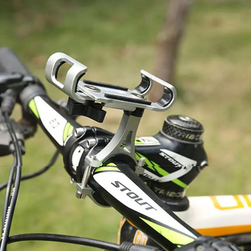 

Bicycle Aluminum Phone Holder 360 Degree Rotation Riding Navigation Bracket Electric Car