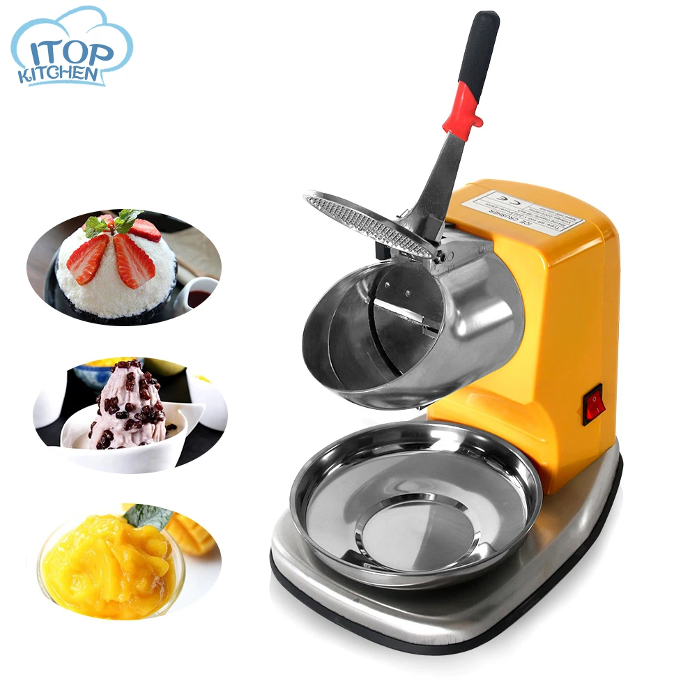 

Yellow Ice Crusher Machine Electric Ice Crusher Smoothie Maker Portable Ice shavers Commercial Blender Kitchen Tool