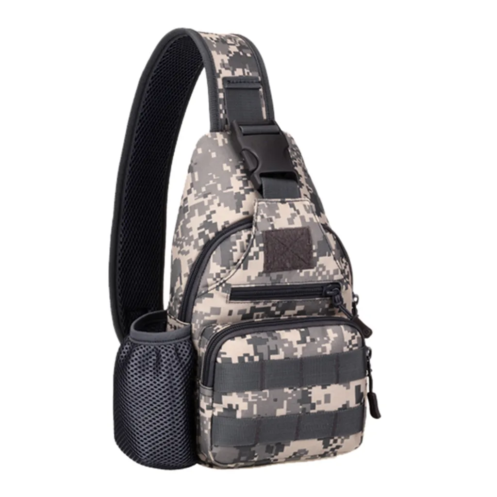 

OCARDIAN Outdoor Sport Bag Tactical Backpack Running Bag Kettle Set Chest Bag Riding Camping Tactical Shoulder Bag USB Charging