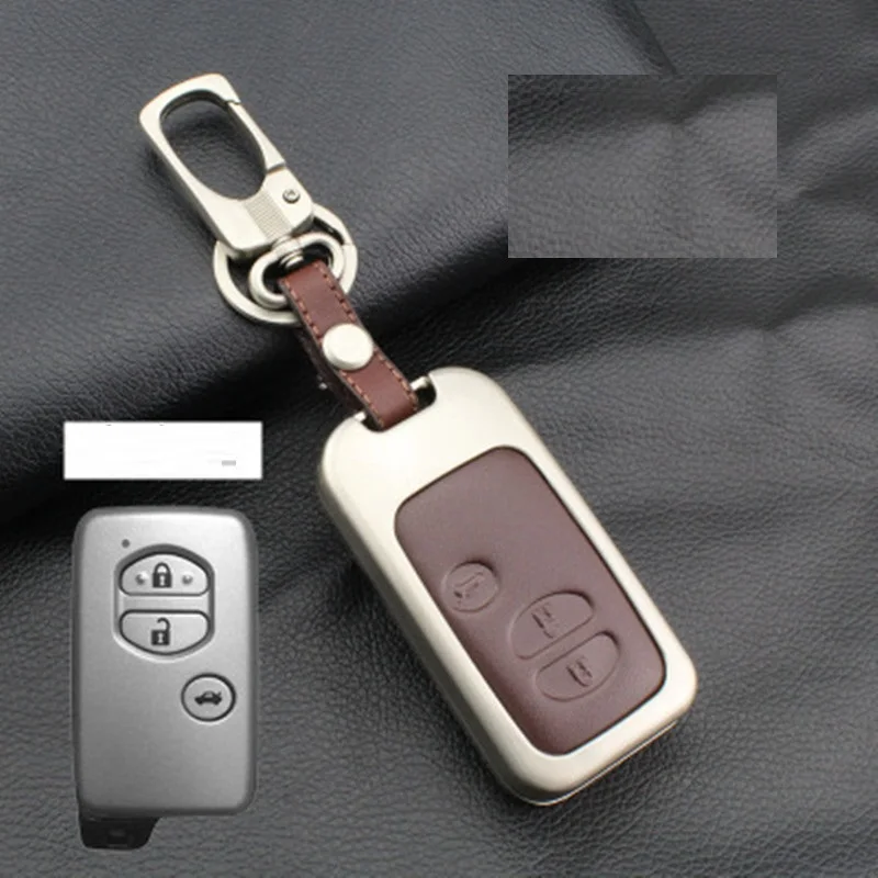 Leather Car Key Case Cover For Toyota Land Cruiser Prado 150 Camry Prius Crown For Subaru 2013 Foreste Outback XV legacy