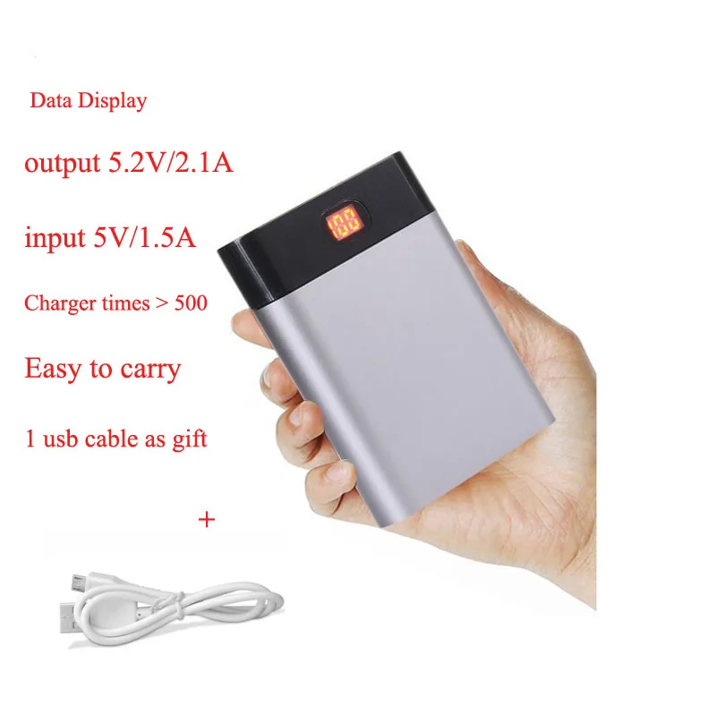 

DIY 4x18650 5V Dual USB Power Bank Battery Plastic Box Mobile Phone Charger External Battery Power Bank Case Lcd Display