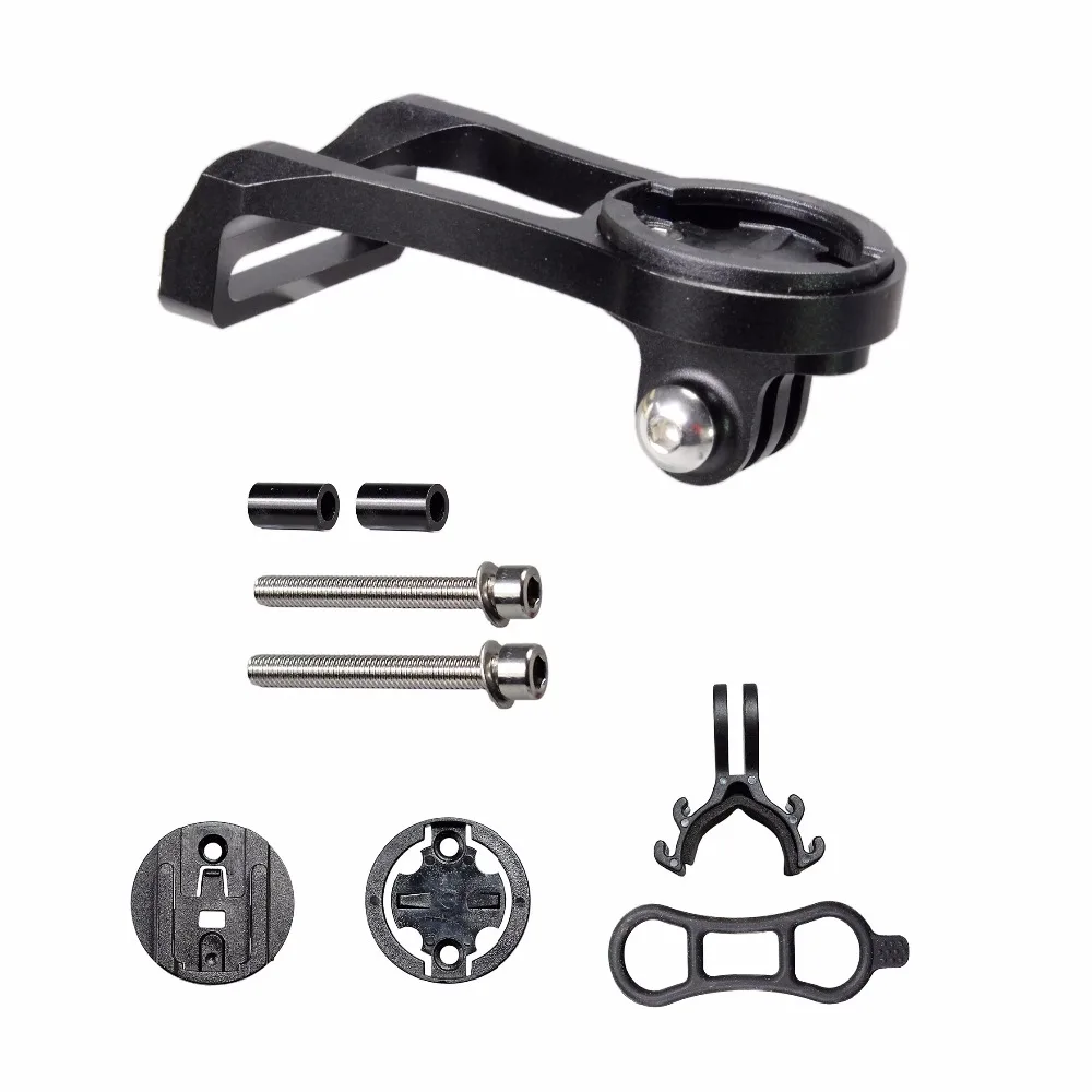3 in 1 Bicycle Computer Mount Holder Headlight Clamp Bike Handlebar Extension Bracket Adapter for GARMIN Edge GPS for Gopro Hero