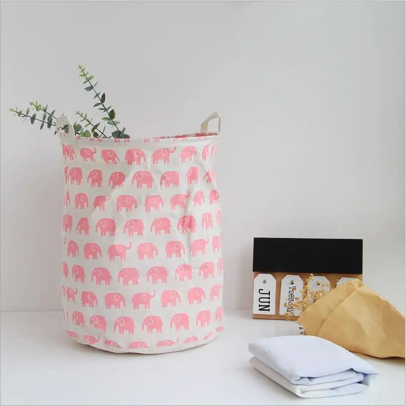 Buy The New Pink elephant Waterproof Laundry Hamper