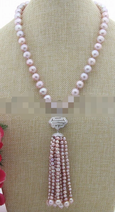 

HOT 002823 Natural Purple Keshi Pearl Necklace