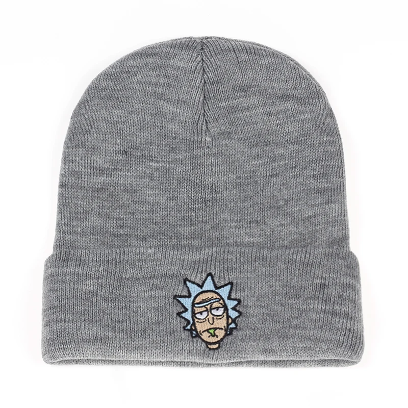 Rick and marty зимние шапки Rick Beanies эластичные фирменные горнолыжные шапки с вышивкой теплые унисекс вязанные шапочки Skullies US Animation