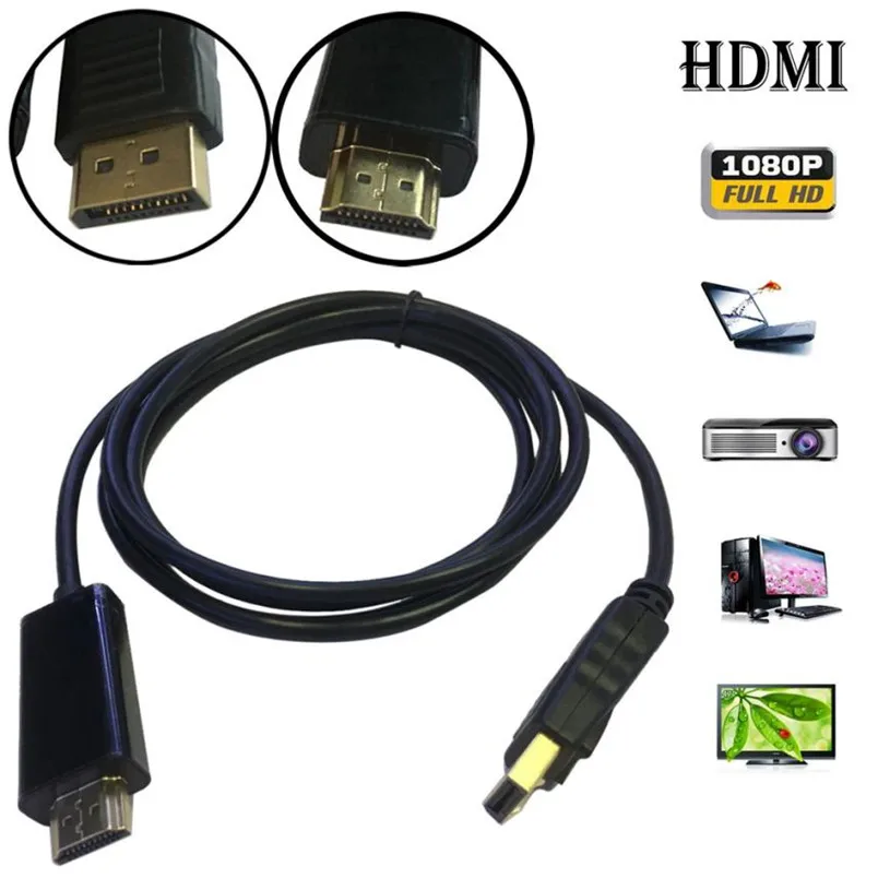 Кабель DP HDMI со штырьковыми разъемами 1 8 м скоростью Full HD #10|dp to hdmi|dp dpporte cable |