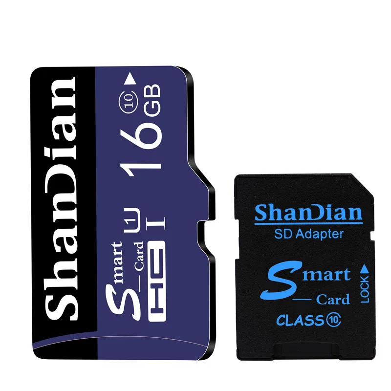 SHANDIAN реальная емкость оранжевый Micro sd карты высокая скорость 32 ГБ 16 ГБ 8 ГБ 4 ГБ карты памяти Бесплатный адаптер карты пакет - Емкость: 16 ГБ