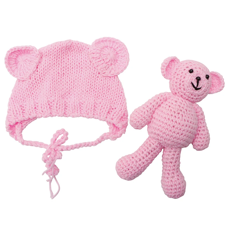 Высококачественная Детская шапка-медвежонок для новорожденных, реквизит для фотосессии, вязаная шапочка, аксессуары для фотосъемки