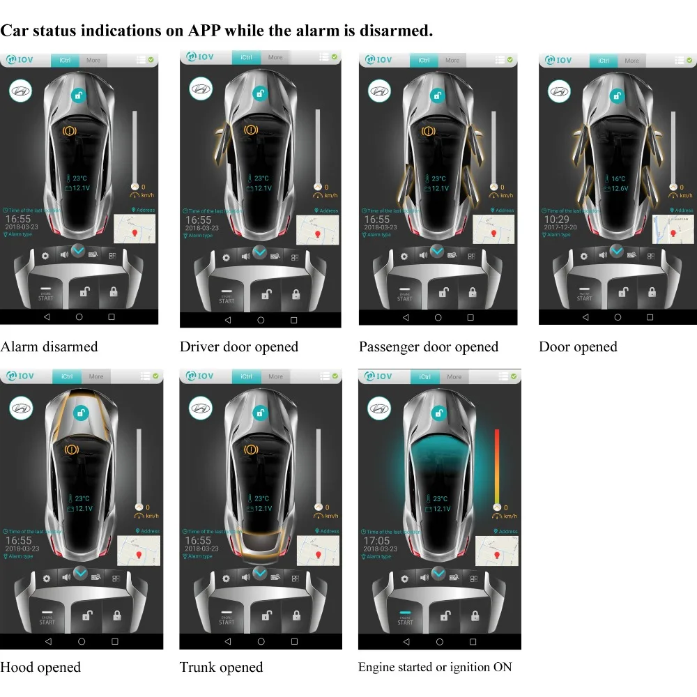 IOS Android App смартфон сети удаленного запуска/стоп двигатели для автомобиля открытой двери/багажник gps отслеживания полный функция автом