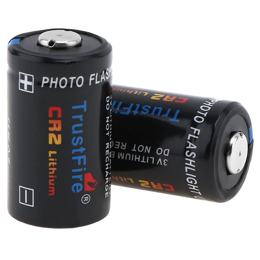 

2pcs! TrustFire CR2 3V 750mAh Lithium Battery with Safety Relief Valve for Flashlight / Headlamp / Camera