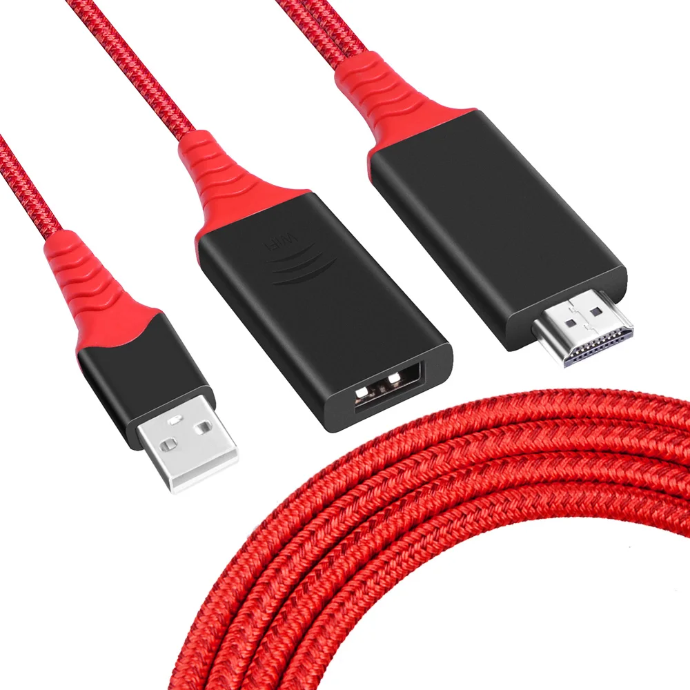 HD 1080P 8 Pin к HDMI кабель HDMI конвертер адаптер кабель 1,8 M USB кабель для HD ТВ цифровой AV для iPhone IOS
