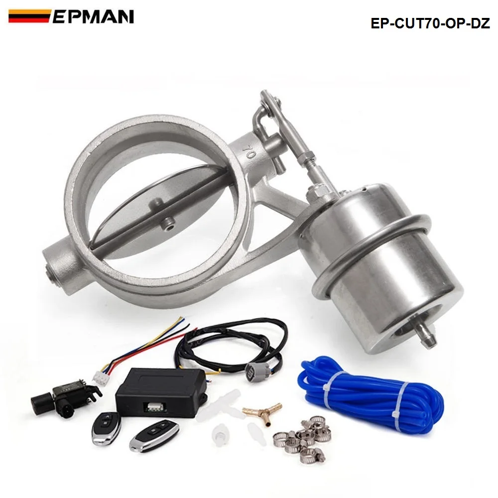 70mm Open style Vacuum Exhaust Cutout Valve with Wireless Remote